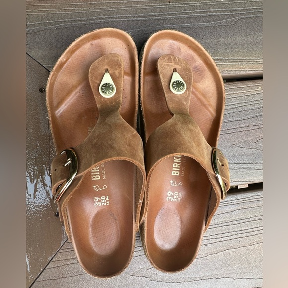 Birkenstock Gizeh Sandal 39 Cognac - Picture 1 of 11